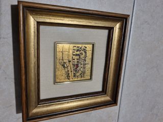 2 Quadretti 14×14 cad. Foglia oro 24KT