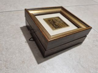 2 Quadretti 14×14 cad. Foglia oro 24KT