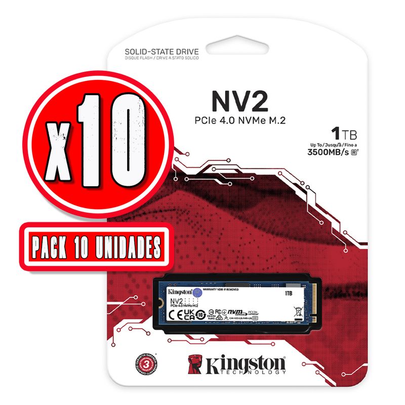 Kingston NV2 1TB (Pack x10) SNV2S/1000G M.2 NVMe