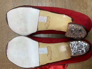 Zapatos de baile de ante con lazo