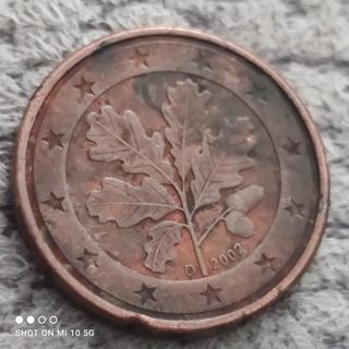 monedas de 1centimo 2002 Alemania varias letras