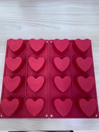 2 stampi per dolci a forma di cuore