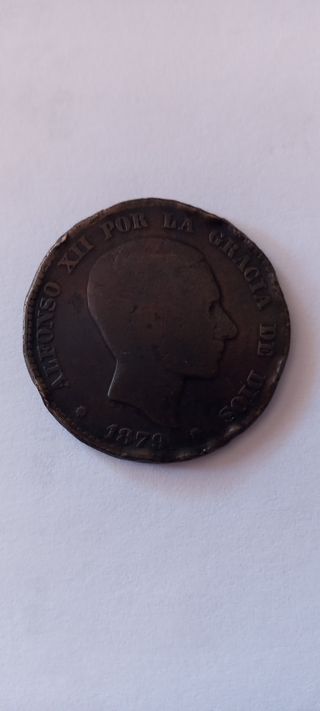 MONEDA DE COBRE DE 10 CENTIMOS DE 1879