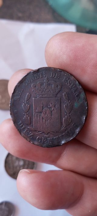 MONEDA DE COBRE DE 10 CENTIMOS DE 1879
