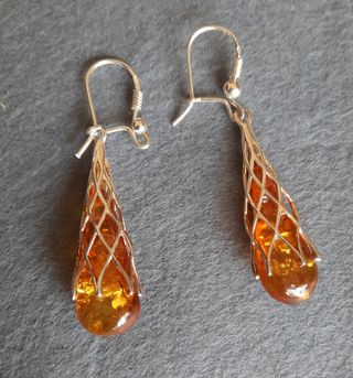 pendientes ámbar baltico