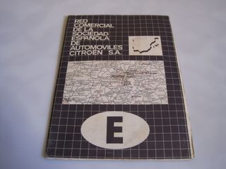 GRAN MAPA DE ESPAÑA RED COMERCIAL CITROEN AÑO 1978