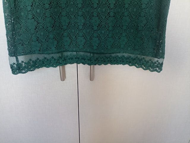 VESTIDO VERDE ENCAJE "TALLA S"