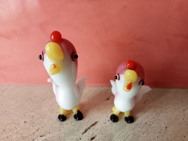 Pequeñas figuras de cristal