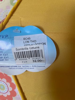 NUEVA-Sombrilla amarilla y flores Uzturre