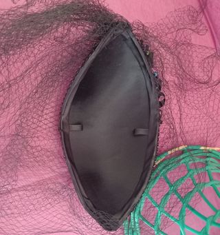 TOCADO DE RASO NEGRO