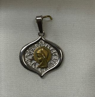Medalla plata oro virgen niña