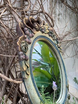 ESPEJO MADERA TALLADA POLICROMADO