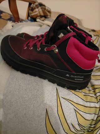 botas quechua rosas morado