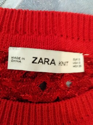 JERSEY CALADO ROJO ❤️ ZARA T. S