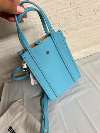 Bolso BIMBA Y LOLA PIEL AZUL NUEVO