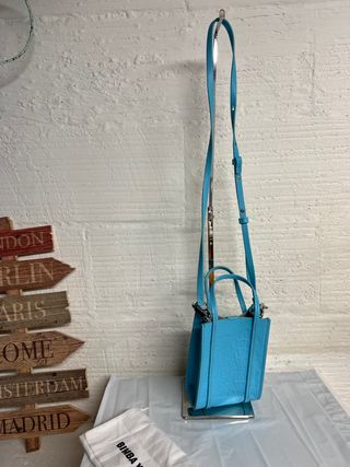 Bolso BIMBA Y LOLA PIEL AZUL NUEVO
