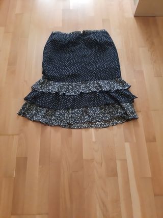 Traje camiseta y falda de mujer, talla 48