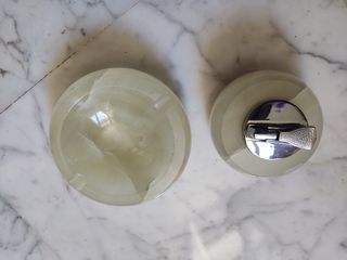 Mechero y cenicero de mármol