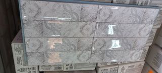 azulejo tipo metro 7,5x30 decor soul White