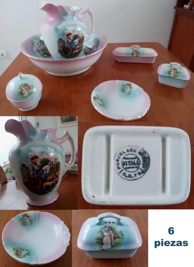 Juego de tocador de porcelana