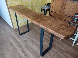 Barra madera maciza castaño