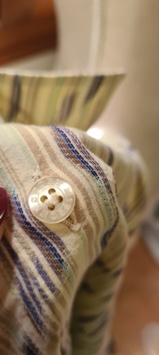 Missoni camicia uomo beige /blu a onde a rilievo