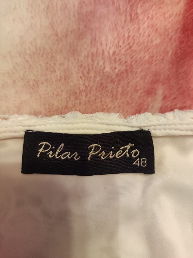 Falda de encaje blanco. Talla 48. Pilar Prieto