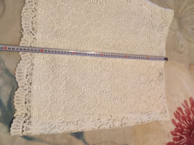 Falda de encaje blanco. Talla 48. Pilar Prieto