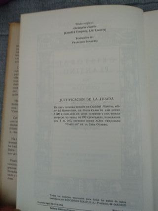 CRISTOBAL PLANTINO.   (EDITOR DEL HUMANISMO)