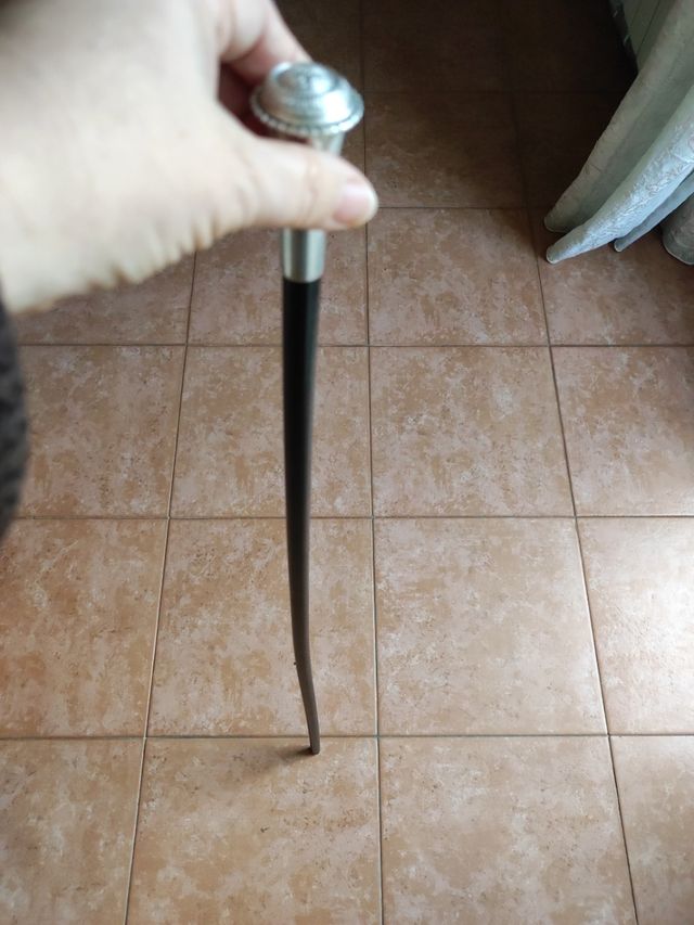 bastone da passeggio inglese ebano argento