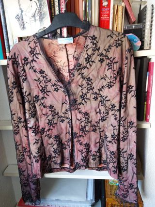 conjunto top y chaqueta encaje
