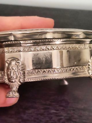 Antiguo joyero caja joyas inglés patas león