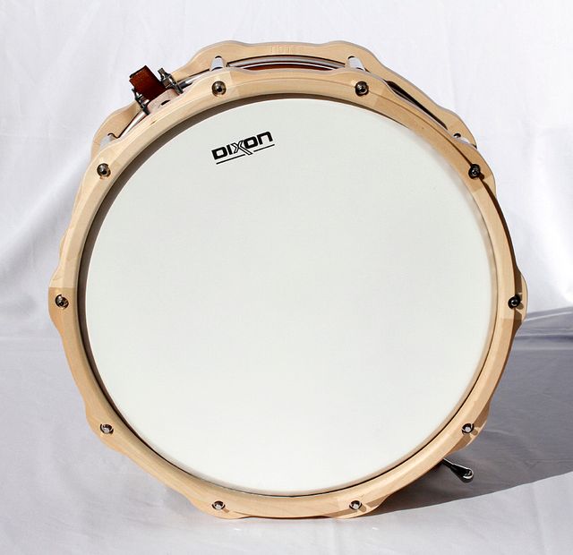 Caja 14" casco de caoba africana y aros de madera