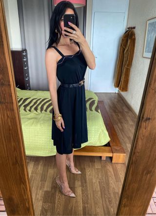 Nuevo vestido negro midi tirantes Vegaski M/L