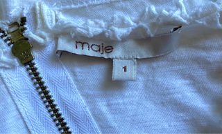 Top Maje de algodón blanco con frente calado