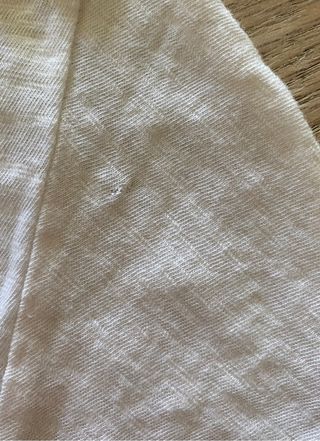 Top Maje de algodón blanco con frente calado