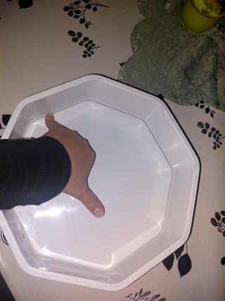 tortiera ottagonale azzurra verniciata