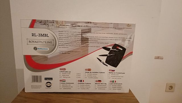 Set de 3 Cuchillos con Tabla de Cortar NUEVO