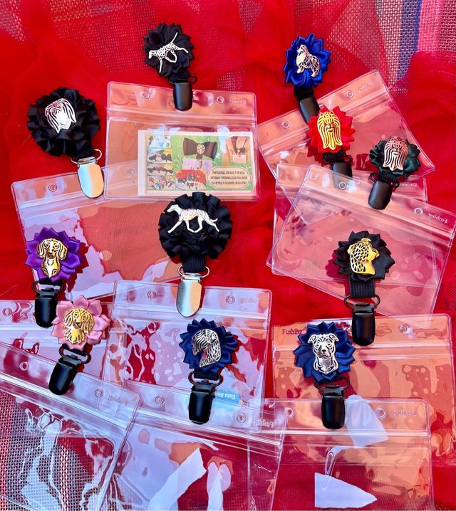 Portadorsales razas perro,para exposicion canina