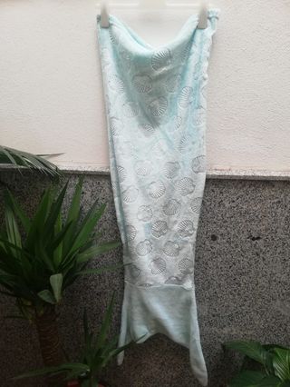 Manta terciopelo cola sirena 120cm