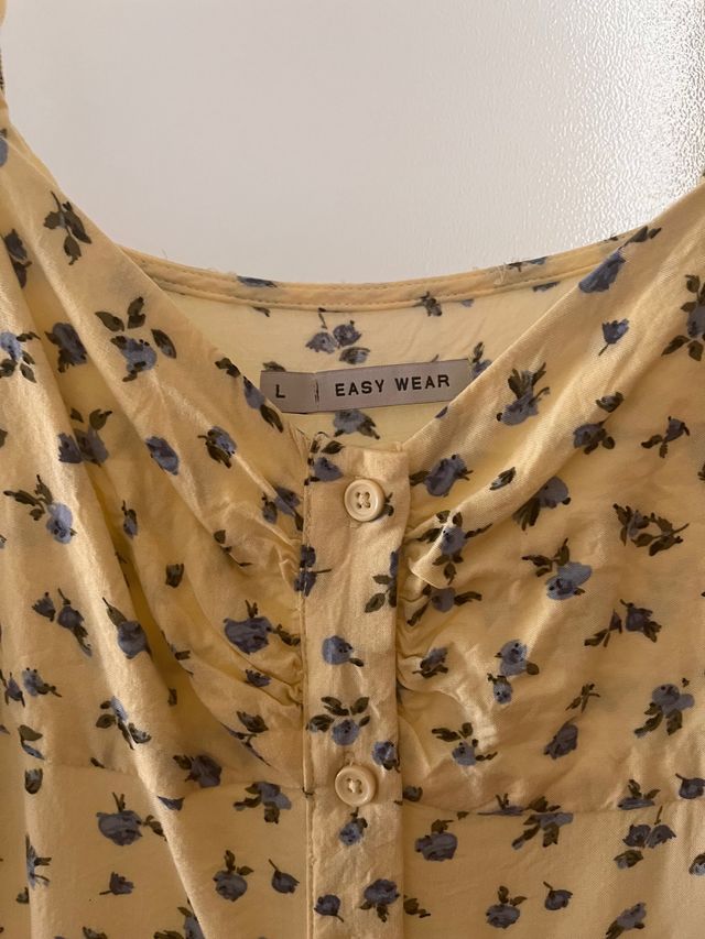 Vestido estampado amarillo