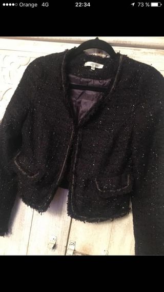 CHAQUETA MORADA ESTILO CHANEL