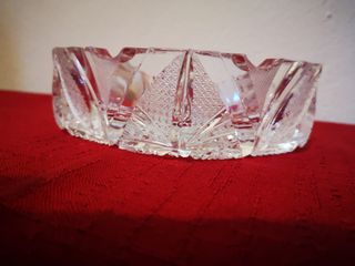 Posacenere vintage in cristallo Boemia anni ’70