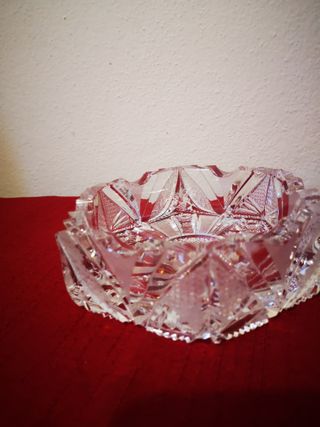 Posacenere vintage in cristallo Boemia anni ’70