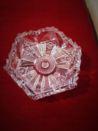 Posacenere vintage in cristallo Boemia anni ’70