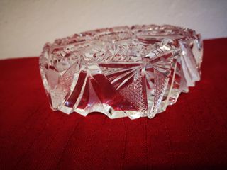 Posacenere vintage in cristallo Boemia anni ’70