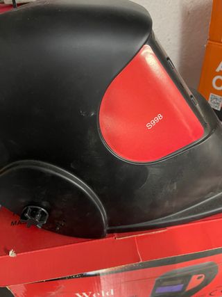 Soldador Potenza y máscara eléctrica