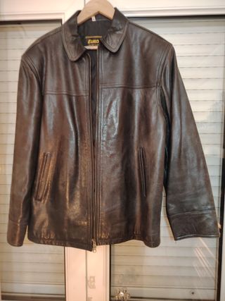 Cazadora de piel de hombre