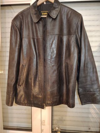 Cazadora de piel de hombre