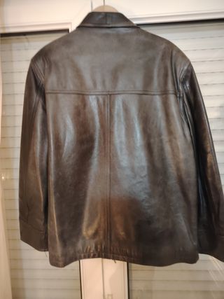 Cazadora de piel de hombre